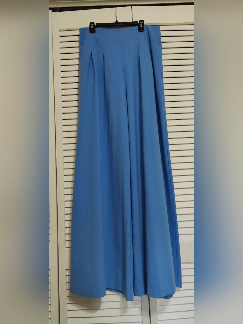 New York & Company Gabrielle Union Pleated High Waist Wide Leg Pants in Sky Blue